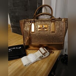 Kurt Geiger NWT Goldish Bronze Tote/Crossbody W/Dustbag
